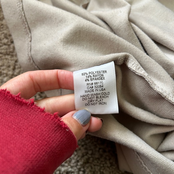 Silence + Noise beige/light taupe fitted dress with black high waist - Picture 6 of 8